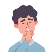 Ikona mężczyzny płuczącego nos solą fizjologiczną